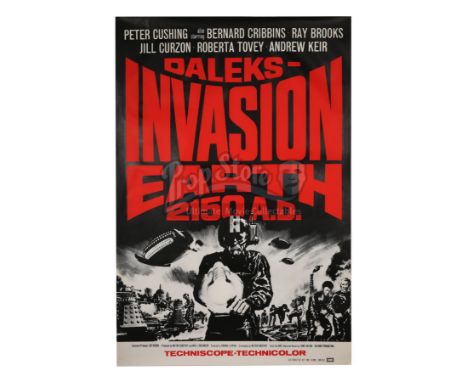 This is an early re-release poster for the second "Dr Who" film, "Daleks Invasion Earth 2150 A.D.", dating c' 1970-71.Artist: