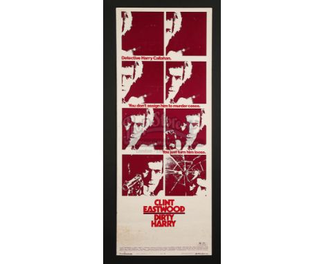 An interesting design for this 1971 "Dirty Harry" US Insert, the poster showing a freeze-frame progression with Dirty Harry b