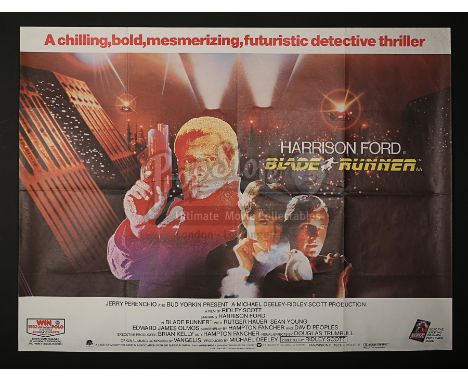 The Sci-Fi cult film by Ridley Scott starring Harrison Ford, Rutger Hauer and Sean Young, the Quad utilising the Bourduge art