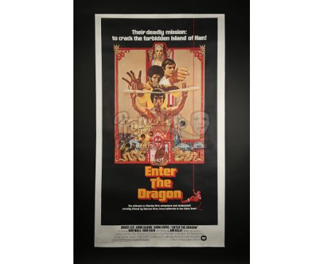 Printed as one panel and originally folded, this poster for the classic Bruce Lee Martial Arts film has been linen-backed.Art