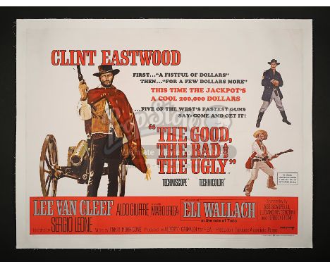 A linen-backed Quad for the last of the trilogy of Clint Eastwood 1960's "Spaghetti Westerns", for "The Good, The Bad and The