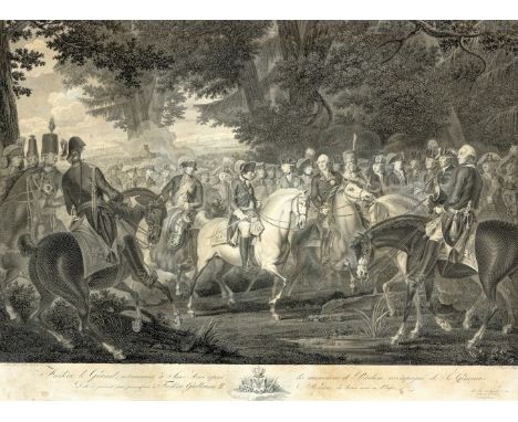 Clemens, Johann Friedrich (Gollnow, Kopenhagen 1749-1831) Friedrich der Große und seine Generäle nach Manöver in Sanssouci  F