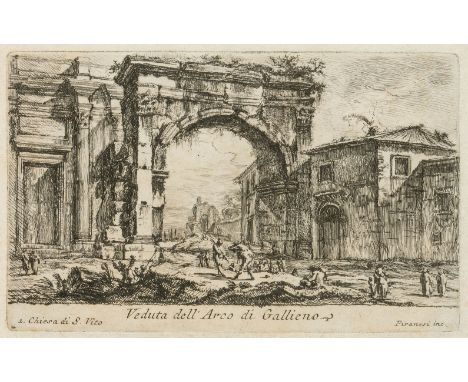 Piranesi, Giovanni Battista (Vendig, Rom 1720-1778) "Veduta dell'Arco di Gallieno", 1748  Radierung. In der Platte betit. u. 