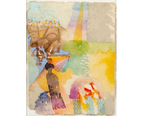 Trökes, Heinz (Hamborn, Berlin 1913-1997) "An Persien denken"   Sign. u. dat. (19)81. Aquarell auf handgeschöpftem Bütten. 31