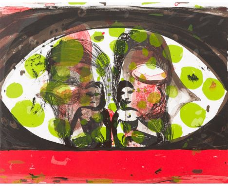 Tal R, d. I. Tal Rosenzweig ( Tekinoktay, geb. 1967 Tel Aviv/Israel, lebt in Dänemark) "Daloa Dublet", 2003  Farblithographie