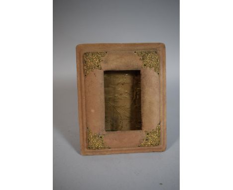 A Rectangular Gilt Decorated Easel Back Photo Frame, 17cm High 