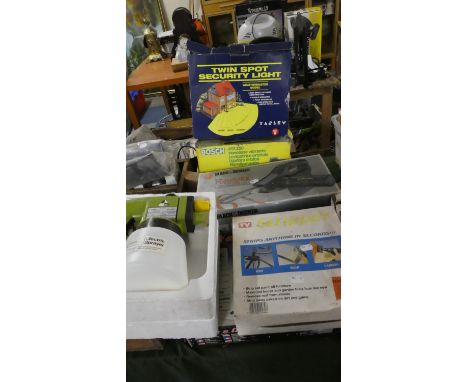 A Collection of Various Tools to Include Electric Sprayer, Black and Decker Saw, Power File, Sander etc 