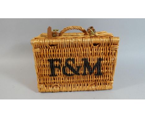 A Miniature Wicker Fortnum and Mason Hamper, 28cm Wide 