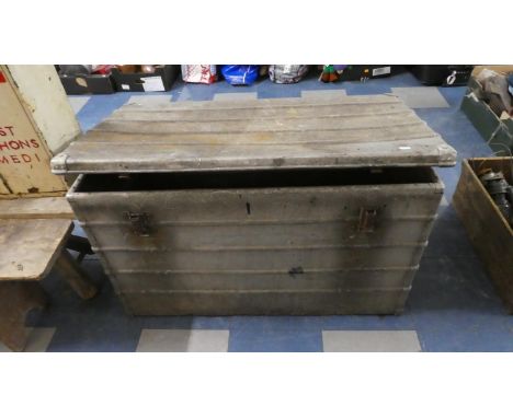 An Aluminium Trunk, 95cm Wide 