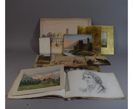 A Collection of Various Water Colour Sketches, Sketch Books Etc 
