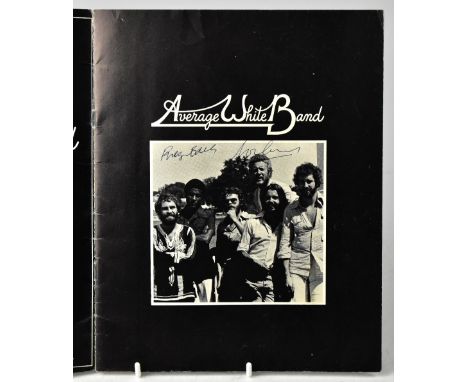 AVERAGE WHITE BAND; 'In Concert 1976', a programme bearing several signatures.We have not authenticated these signatures, ple