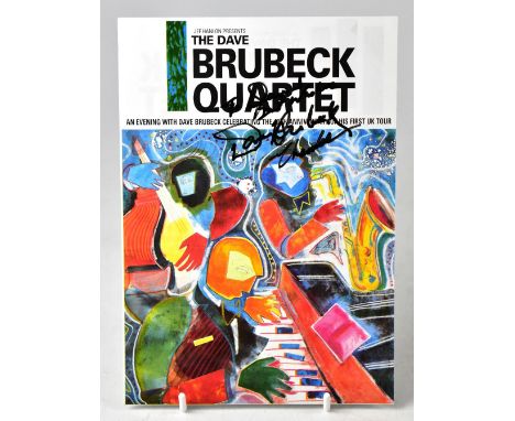 DAVE BRUBECK; a flyer for the 40th anniversary UK tour, bearing the star's signature.We have not authenticated this signature