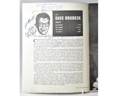 JAZZ INTEREST; Newport Jazz Festival, a programme with two ticket stubs taped to the inner front page, bearing several signat