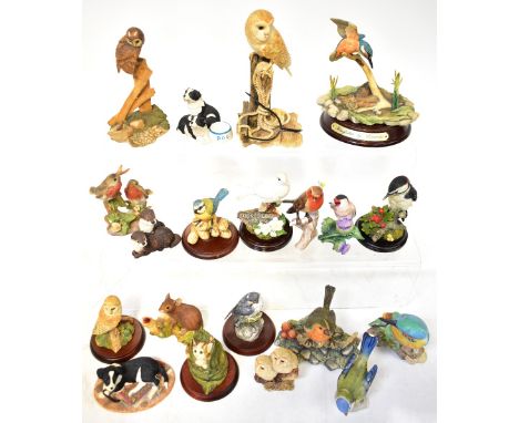 BORDER FINE ARTS; ten various small animal and bird figures to include 'Barn Owl', 'Symbol of Loyalty', 'Gardener's Friend', 