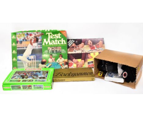 Various boxed vintage and modern games to include 'Test Match: The Authentic All-Action Cricket Game', 'Subbuteo', with vario