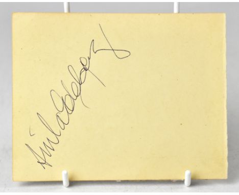 ANITA EKBERG; the signature of the actress on a single piece of paper.We have not authenticated these signatures, please sati