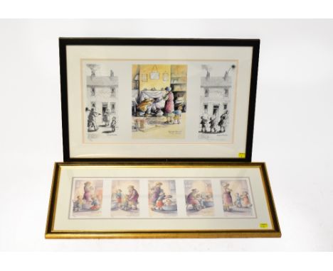 AFTER MARGARET CLARKSON; two pencil signed limited edition storyboard montage pictures, the first depicting bath time, with f