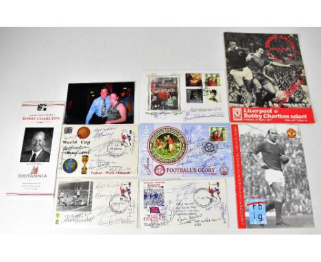 ENGLAND 1966; a large group of ephemera including first day covers bearing single or multiple signatures of the England team 