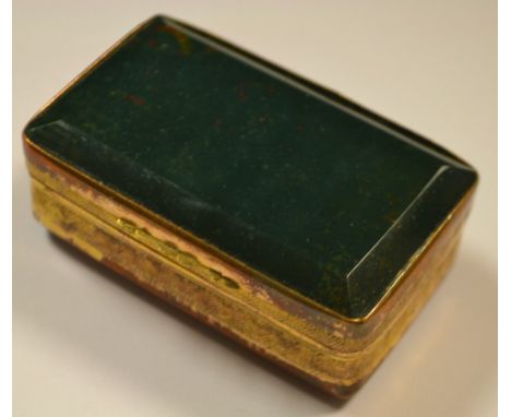 A 19th century grand tour agate mounted snuff box