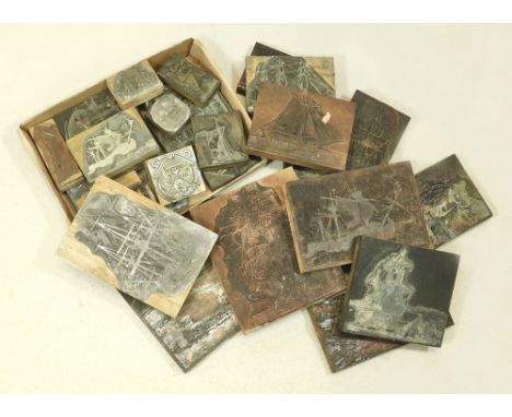 ROLAND MORRIS PRINTING BLOCKS. Printing plates & blocks from artwork of the recovered Hamilton Collection ceramic patterns, s
