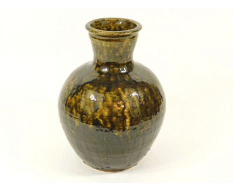 TREVOR CORSER. A large Trevor Corser bottle vase. Impressed personal Leach Pottery marks. Height 31cm.  Please note that all 