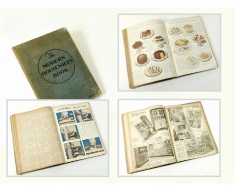 COOKERY BOOK. 'The Modern Housewife's Book', containing black & white & coloured illustrations for cooking, preserving, first