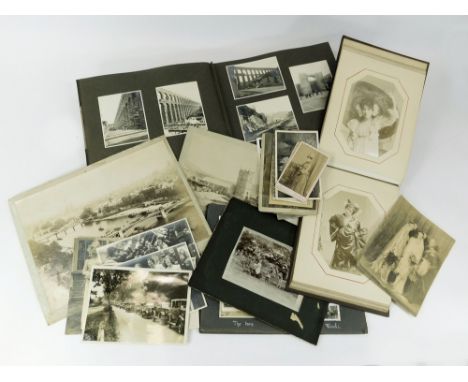 PHOTOGRAPH ALBUMS ETC. Two photograph albums: One album contains eight Wellington & Ward of Elstree probably theatre publicit