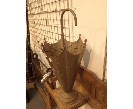 Vintage style brass stick stand in the form of an umbrella 