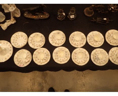 Quantity of vintage Royal Albert china twelve plates twelve saucers two cake plates eleven cups and one jug