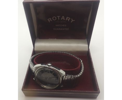 Stainless steel automatic Rotary gents wristwatch 