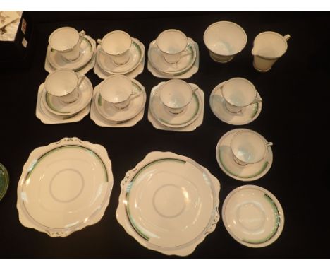 Art Deco Bell china tea set ( twenty seven pieces )