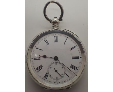 935 silver key wind pocket watch CONDITION REPORT: This item is working at lotting.