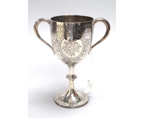 Regimental Interest; A Victorian Hallmarked Silver Twin Handled Trophy Cup, Henry John Lias &amp; Henry John Lias, London 187