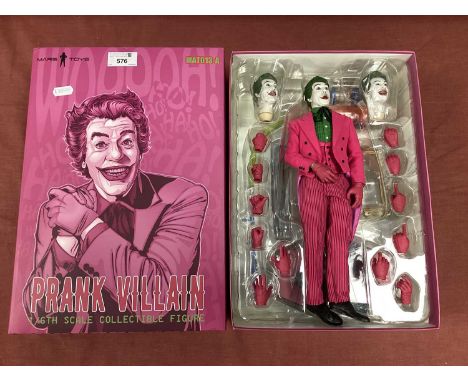 A Mars Toys #MAT013-A 1/6th Scale Prank Villain - The Joker Collectible Action Figure, previously displayed, appears complete
