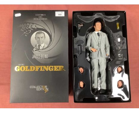 A Big Chief Studios Ltd 1:6th Scale James Bond in Ian Fleming's Goldfinger Collector Figure, No. 0697 of 4300, Gold bar and o