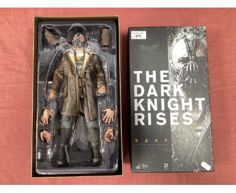 A Hot Toys 1/6th Scale The Dark Knight Rises - Bane Collectible Figure, accessories incomplete, boxed.
