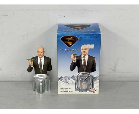 A DC Direct Superman Returns Lex Luthor Hand Painted Cold Cast Porcelain Bust, Boxed.