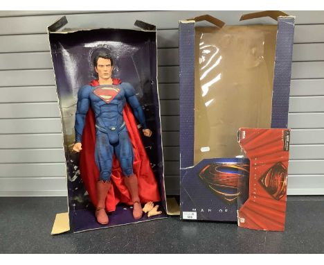 A Neca 1/4 Scale Superman Man of Steel Plastic Action Figure, unchecked for completeness of small parts, figure has previousl