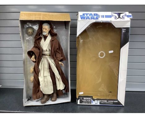 A Diamond Select Toys Ultimate Quarter Scale Star Wars Obi-Wan Kenobi (A New Hope) Plastic Action Figure, small parts missing