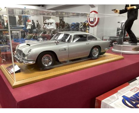 A 1:8th Scale Diecast Model James Bond 007 Aston Martin DB5. Approximately 55cm Length. Q Branch features include machine gun