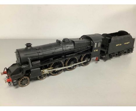 A 'O' Gauge /7mm Kit Built "Black 5" 4-6-0 Tender Locomotive, BR black with R/No 4748, built/painted to a good standard, fine