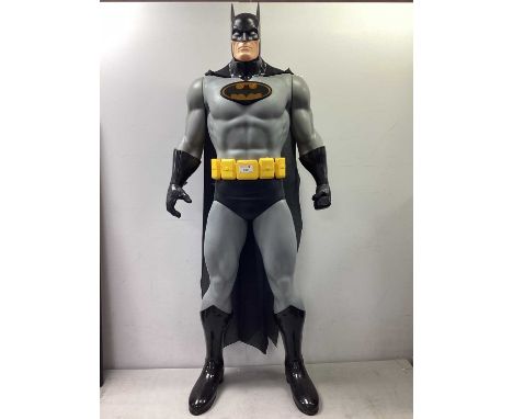A Jakks Pacific DC Comics Batman Plastic Figure, standing four feet tall.