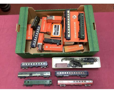 Approximately twenty items of HO scale Continental outline rolling stock by Playcraft, Jouef, Lima ad others including unboxe