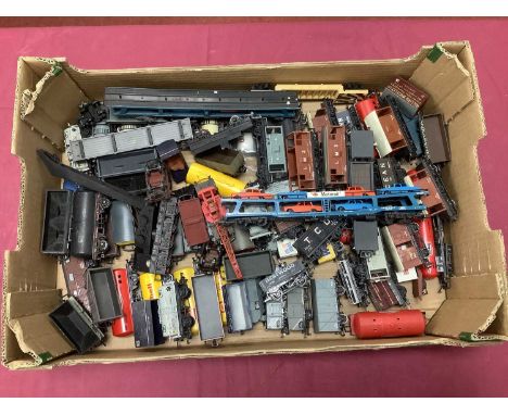 Approximately sixty-five 00 gauge wagons by Lima, Hornby, Mainline and others.
