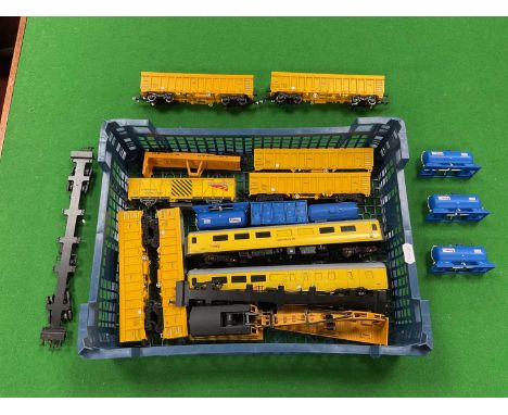 A Quantity of 00 Gauge Network Rail Rolling Stock, by Hattons, Dapol and Hornby including two railhead treatment flat wagons 