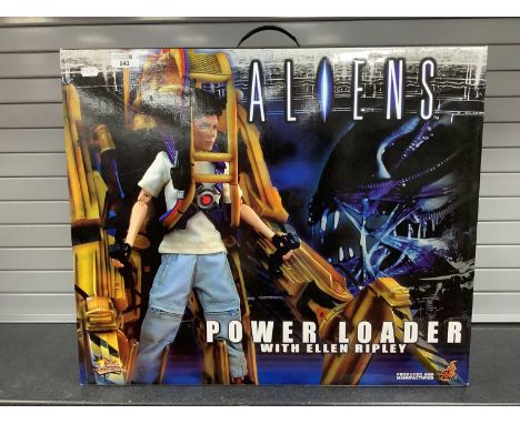 A Hot Toys 1/6 Scale #MMS39 Collectors Edition Aliens Power Loader with Ellen Ripley. Fully Poseable Model Kit. Appears as ne