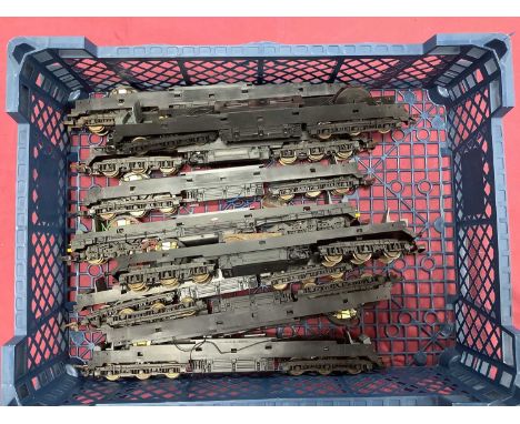Nine Lima 00 gauge Diesel locomotive chassis with motors, untested.