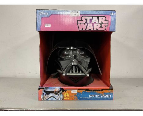 A Rubie's #4199 Full Size Star Wars Darth Vader Collectors Helmet, helmet has been displayed, boxed.