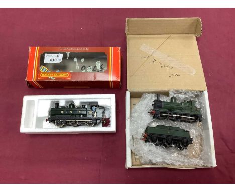 Two 00 gauge kit-built GWR locomotives: a 57xx tank engine and a Dean Goods 0-6-0 and tender, unchecked and untested, some fi