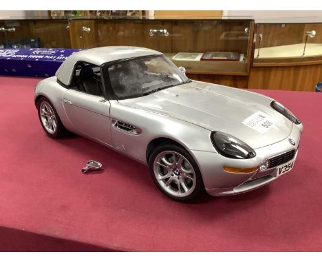 A Kyosho 1:12 Scale Diecast Model BMW Z8, James Bond 007, The World Is Not Enough, previously displayed, damage to paintwork 